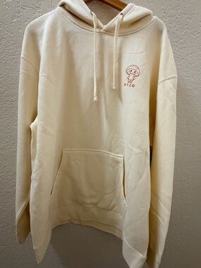 Cream Hoodie Sweatshirt for Men Sz XL